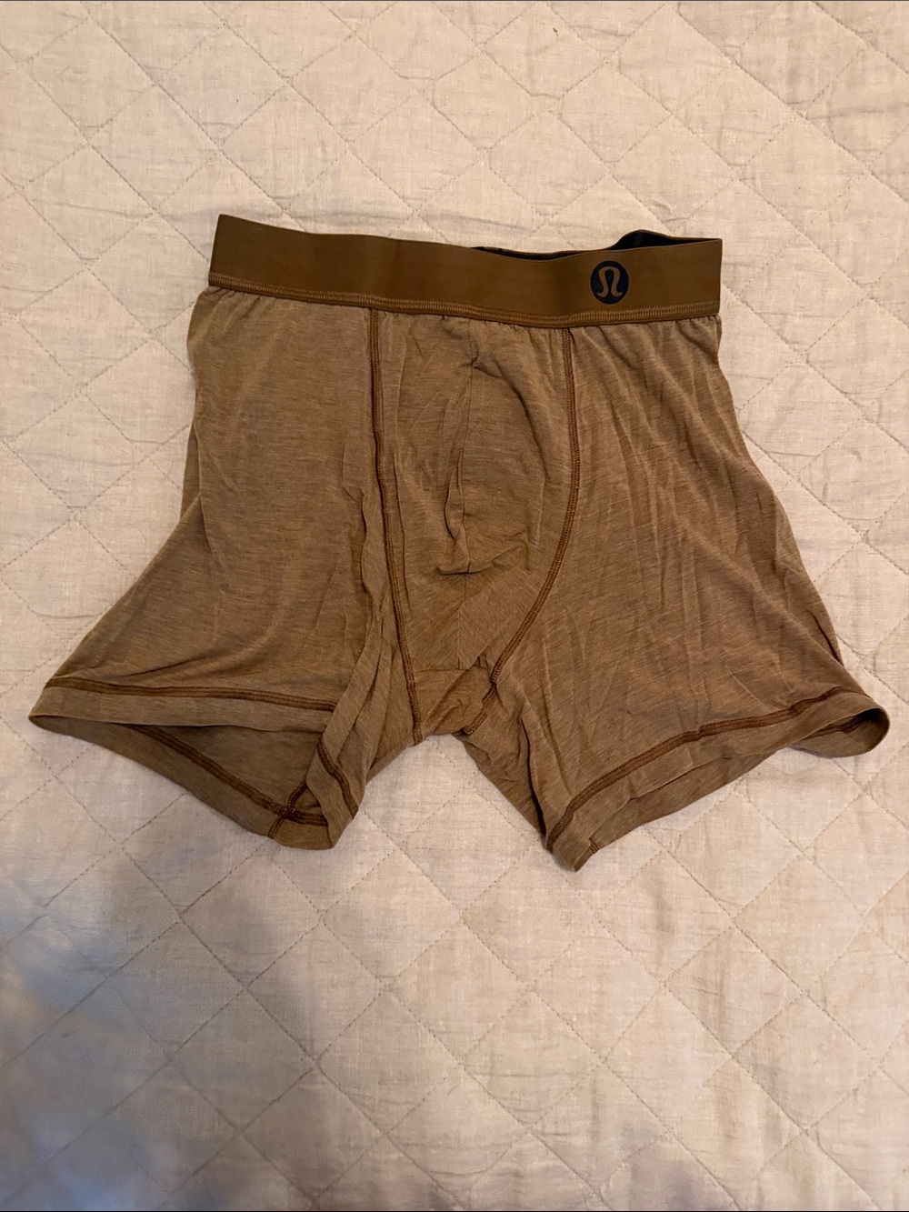 lululemon athletica Men's Boxer Briefs - Tan/Brown Waistband